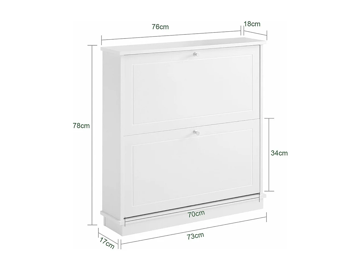 Szafka na buty z 2 drzwiami FSR99-W