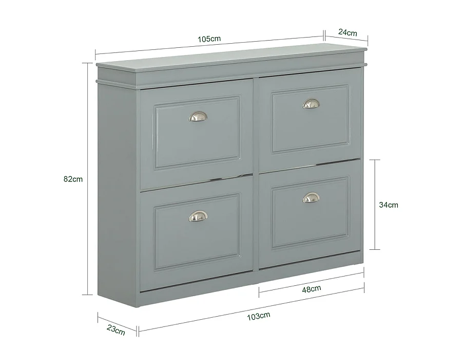 SoBuy armário de sapatos, Armário de sapatos estreito, armário para sapatos FSR79-HG