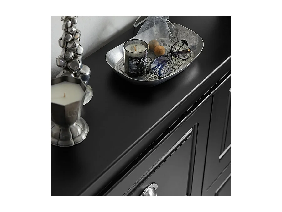 Schuhschrank FSR79-SCH 105 x 82 x 24 cm Schwarz