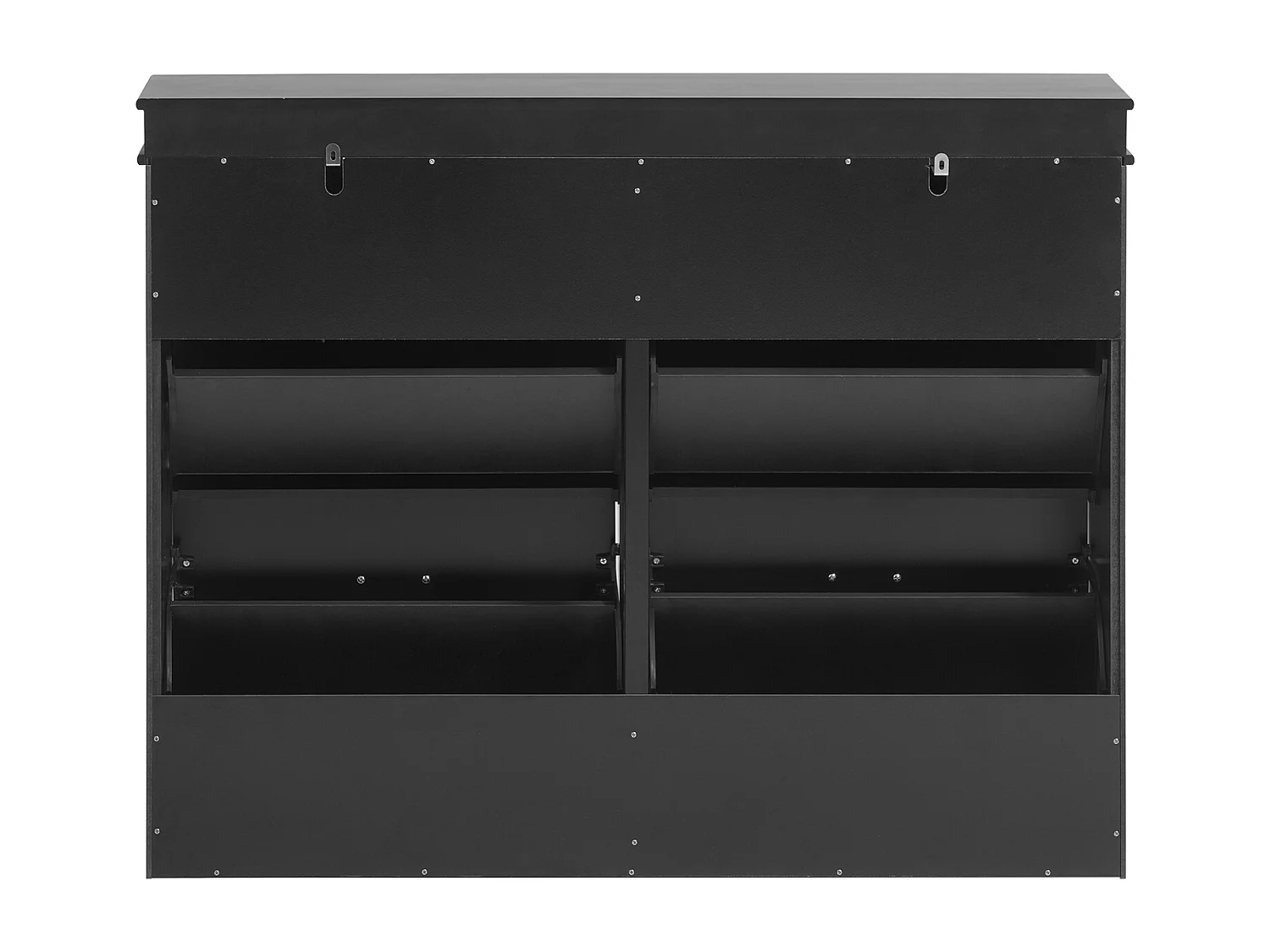 Schuhschrank FSR79-SCH 105 x 82 x 24 cm Schwarz