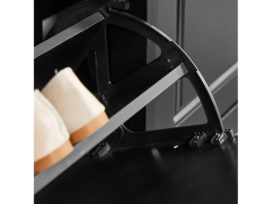 Meuble de Rangement à Chaussures Armoire à Chaussures Commode à Chaussures 4 abattants, FSR79-SCH