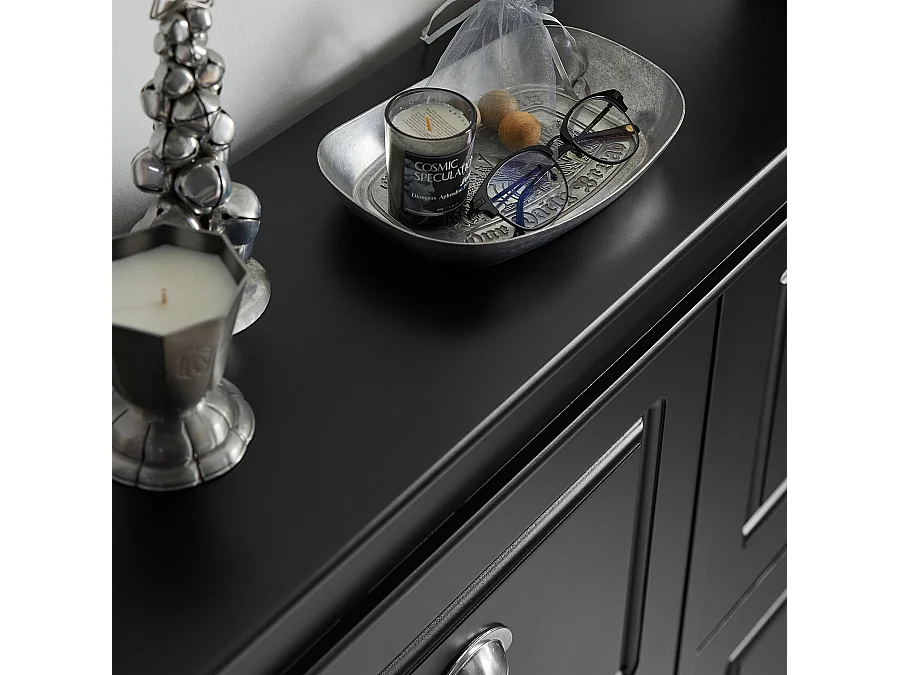 Meuble de Rangement à Chaussures Armoire à Chaussures Commode à Chaussures 4 abattants, FSR79-SCH