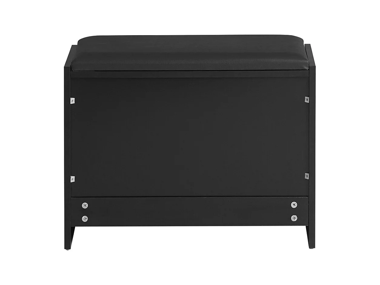 Banco Zapatero con 1 solapas Banco de almacenamianto con cojín acolchado de asiento 60 x 30 x 44 cm NEGRO FSR16-SCH SoBuy ES