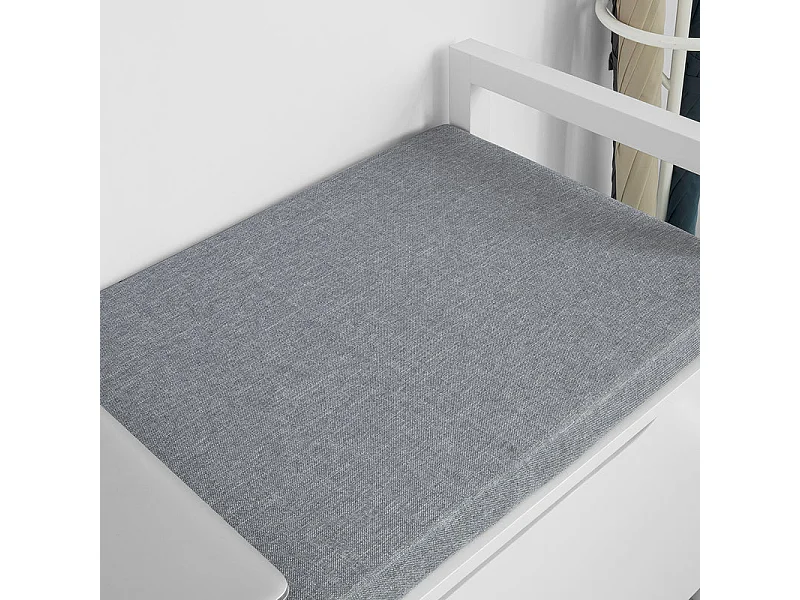 Banc de Rangement Meuble Bas Entrée avec Coussin Rembourré,  Rangement Jouets pour Enfants, FSR76-W