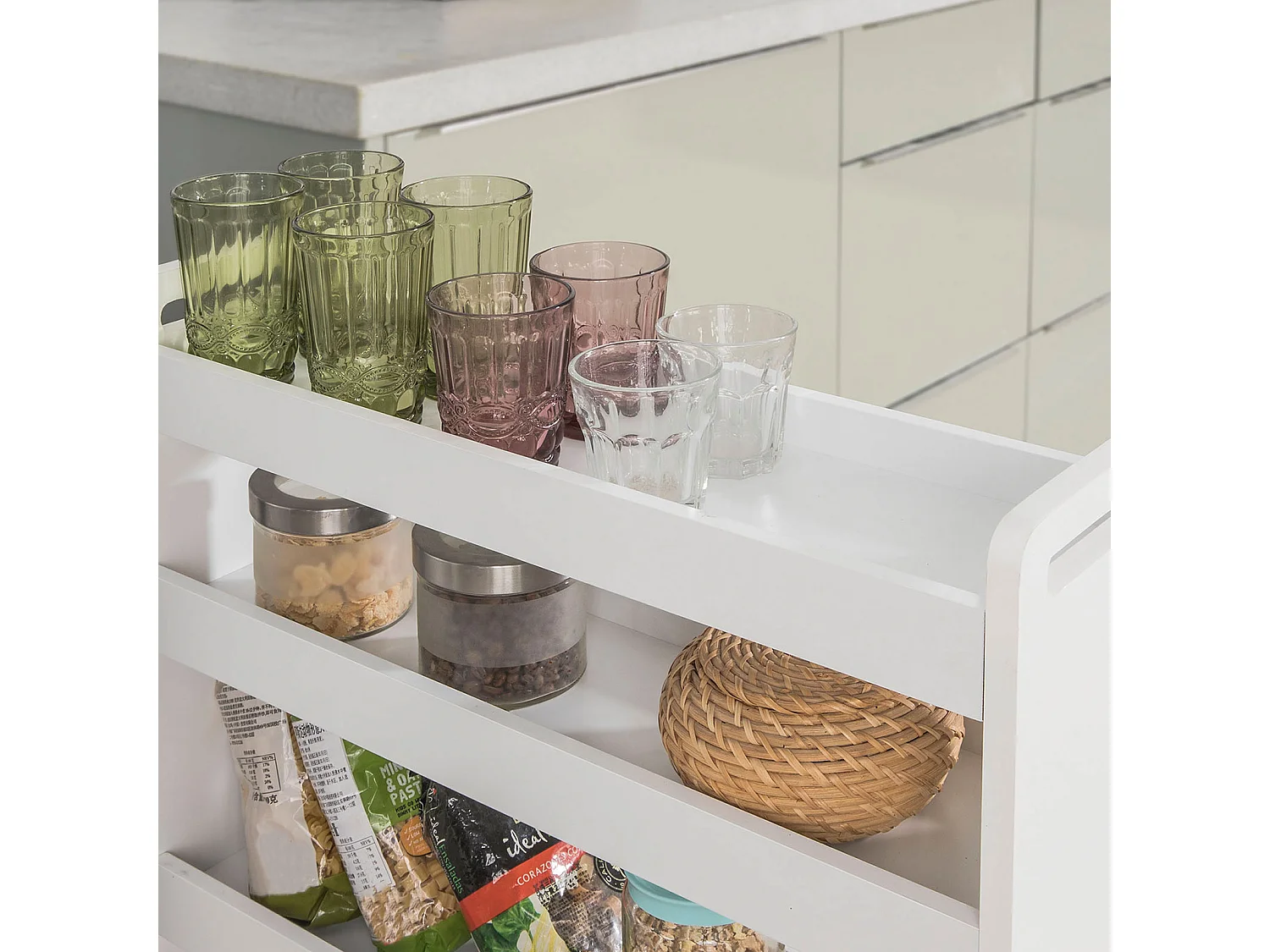 Carrellino Salvaspazio CarrelloPortaoggetti Bianco NSR01-W SoBuy