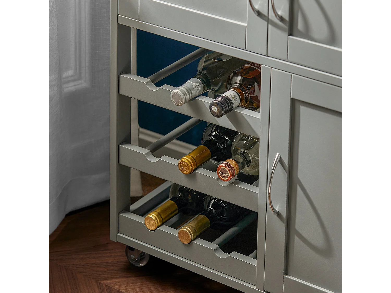 Desserte Chariot de Cuisine de Service Roulant, Meuble Armoire de Rangement cusine, FKW45-HG