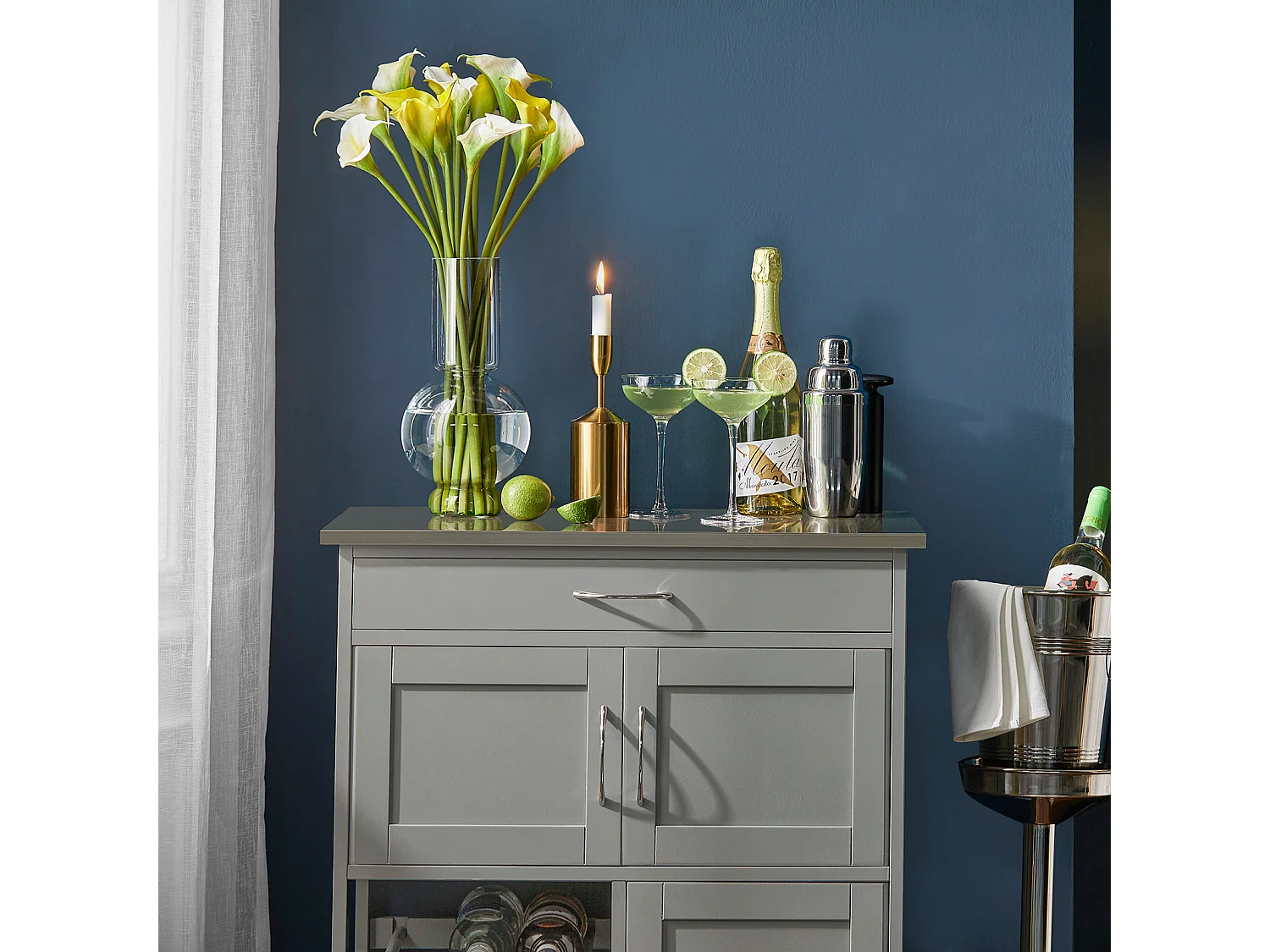 Desserte Chariot de Cuisine de Service Roulant, Meuble Armoire de Rangement cusine, FKW45-HG