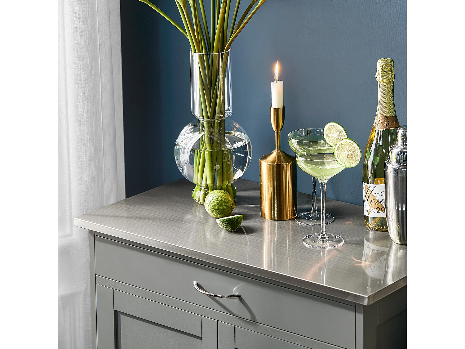 Desserte Chariot de Cuisine de Service Roulant, Meuble Armoire de Rangement cusine, FKW45-HG