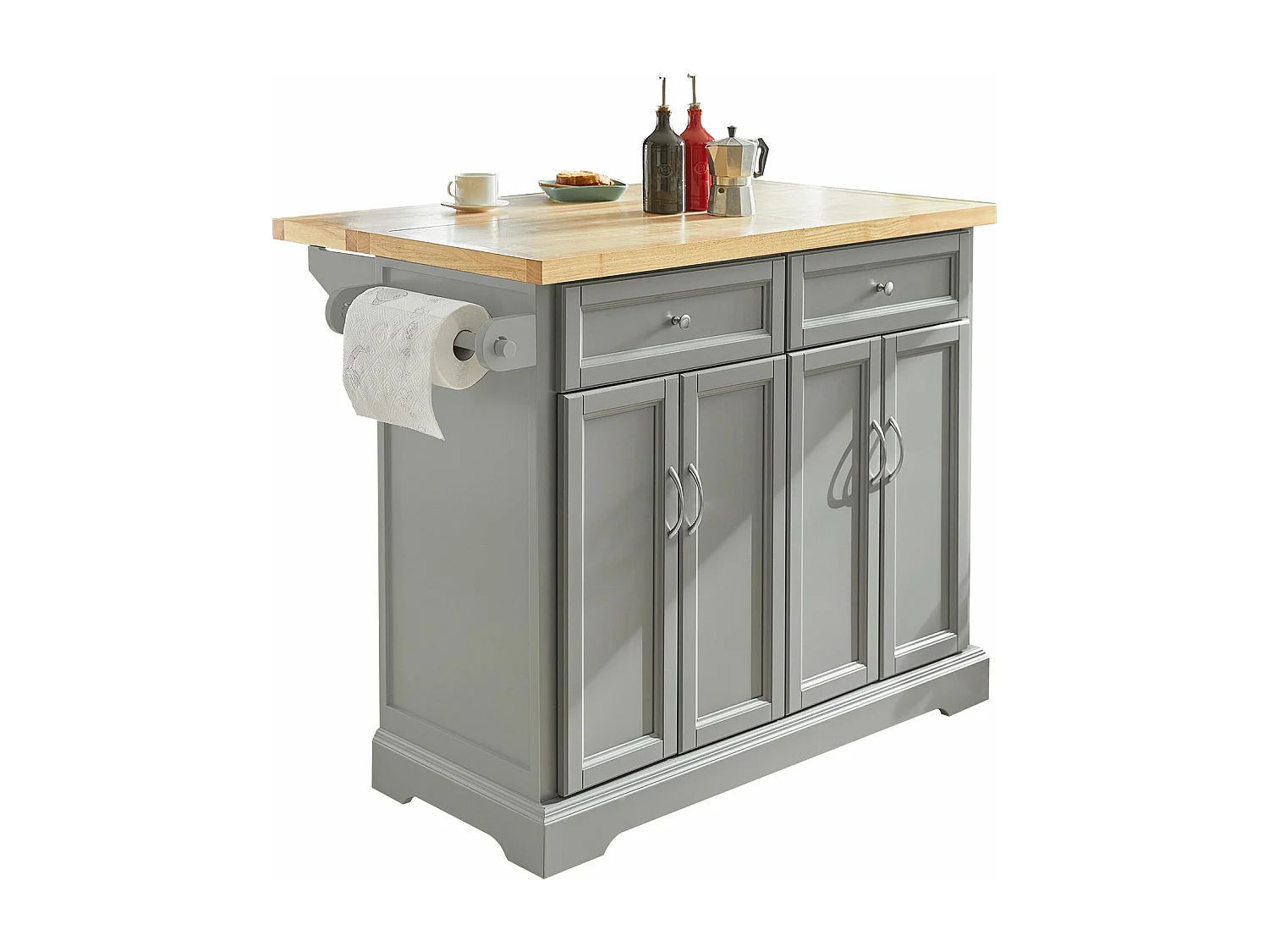 SoBuy armário de cozinha, carrinho de cozinha, carrinho de cozinha com rodas FKW71-HG