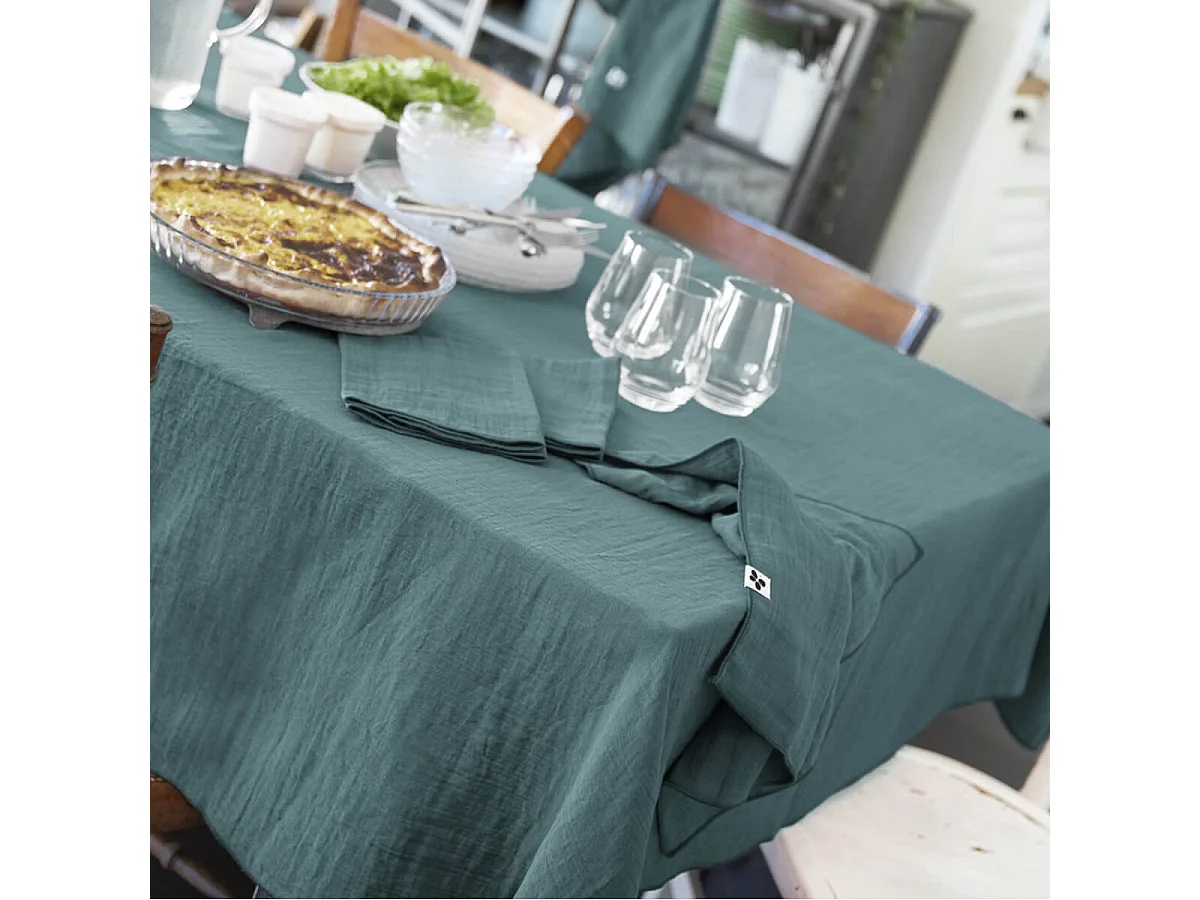 OUREA - Lot de 3 Serviettes 40x40cm Gaze de Coton Canard