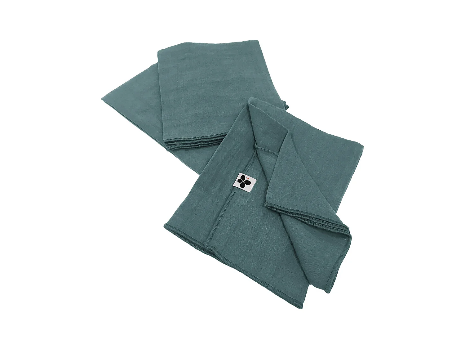 OUREA - Lot de 3 Serviettes 40x40cm Gaze de Coton Canard