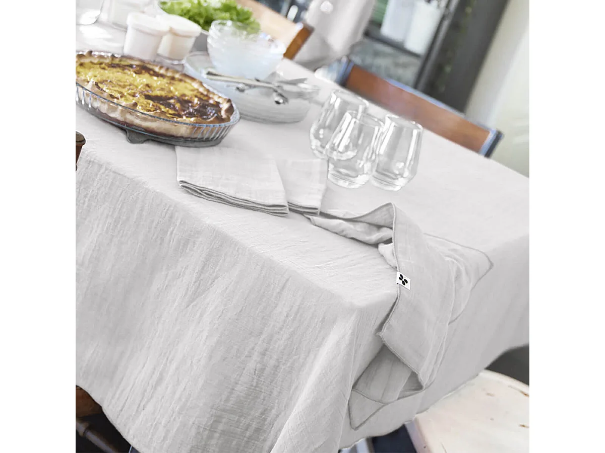 OUREA - Lot de 3 Serviettes 40x40cm Gaze de Coton Nuage