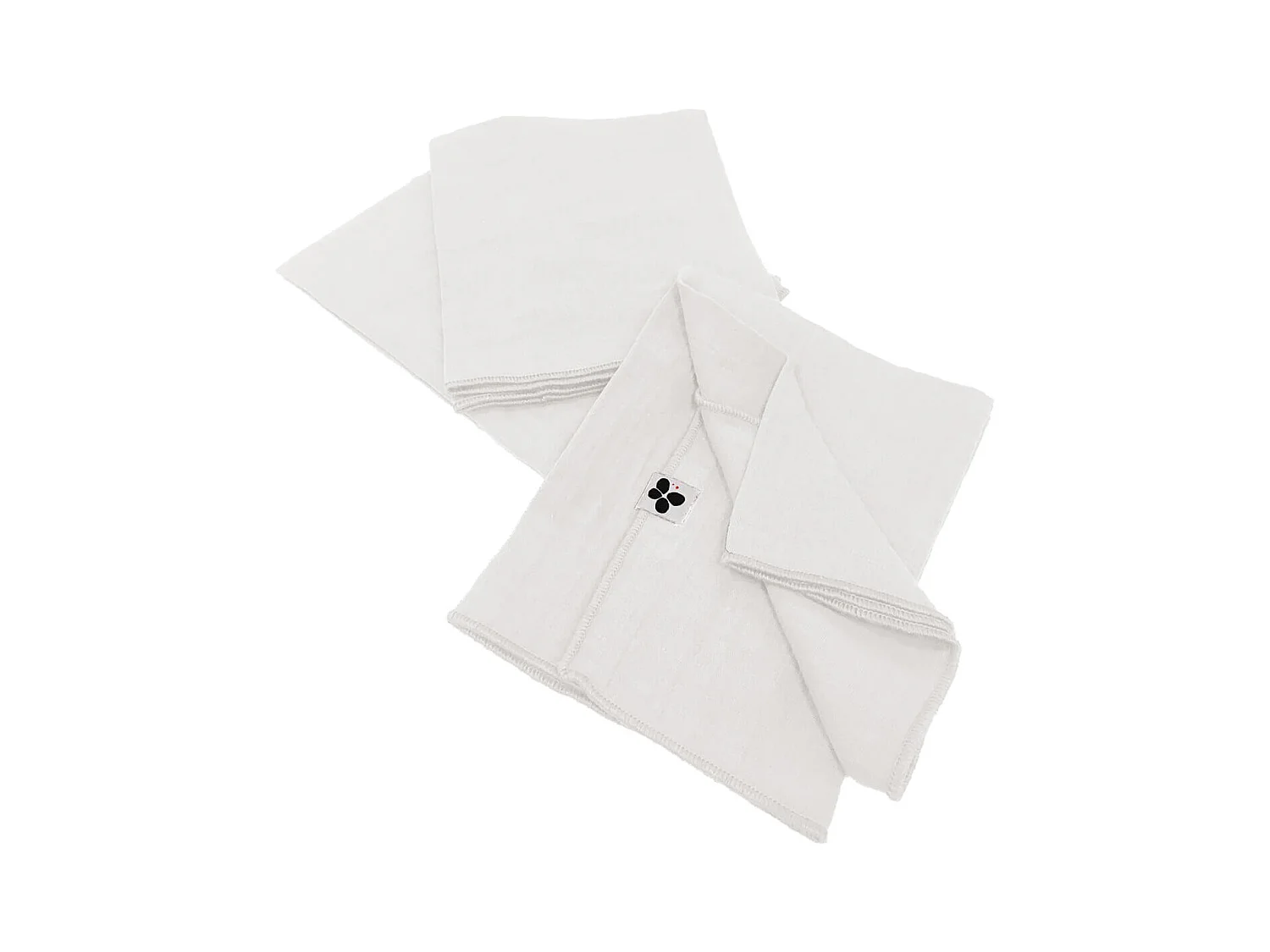 OUREA - Lot de 3 Serviettes 40x40cm Gaze de Coton Chantilly