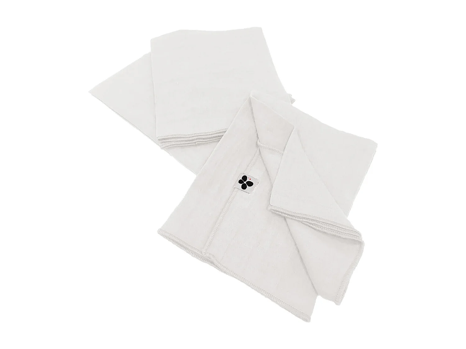 OUREA - Lot de 3 Serviettes 40x40cm Gaze de Coton Chantilly