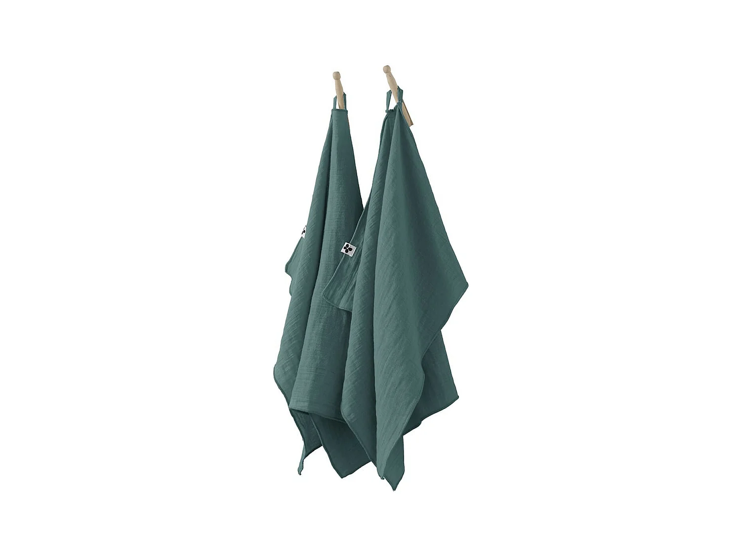 OUREA - Lot de 2 Essuie-mains 50x70cm Gaze de Coton Canard