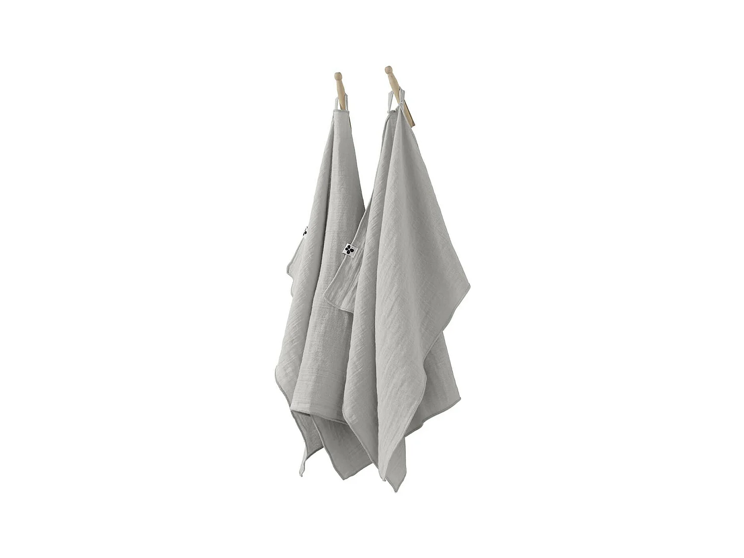 OUREA - Lot de 2 Essuie-mains 50x70cm Gaze de Coton Nuage
