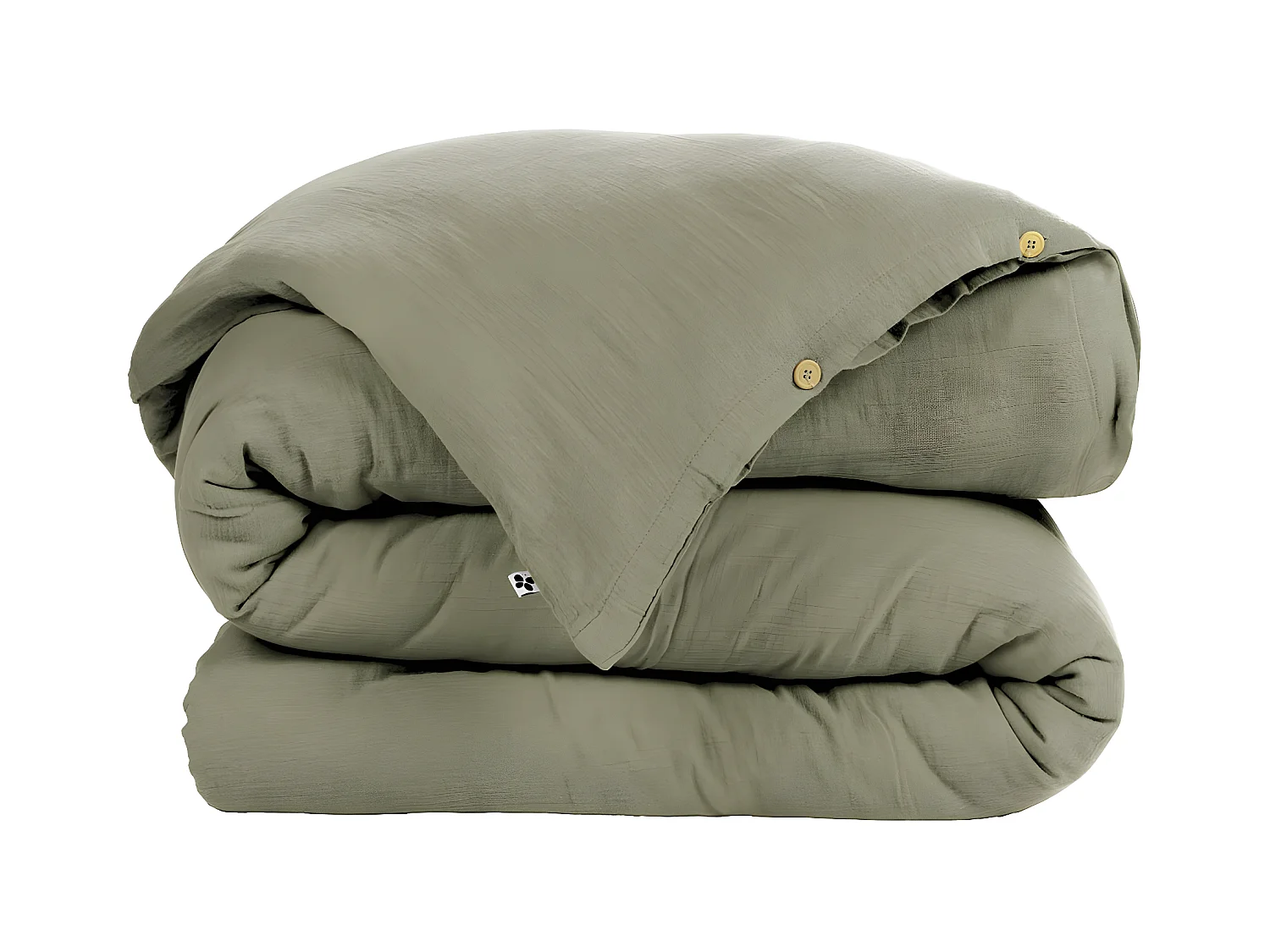 OUREA - Housse de Couette 240x220cm Gaze de Coton Romarin