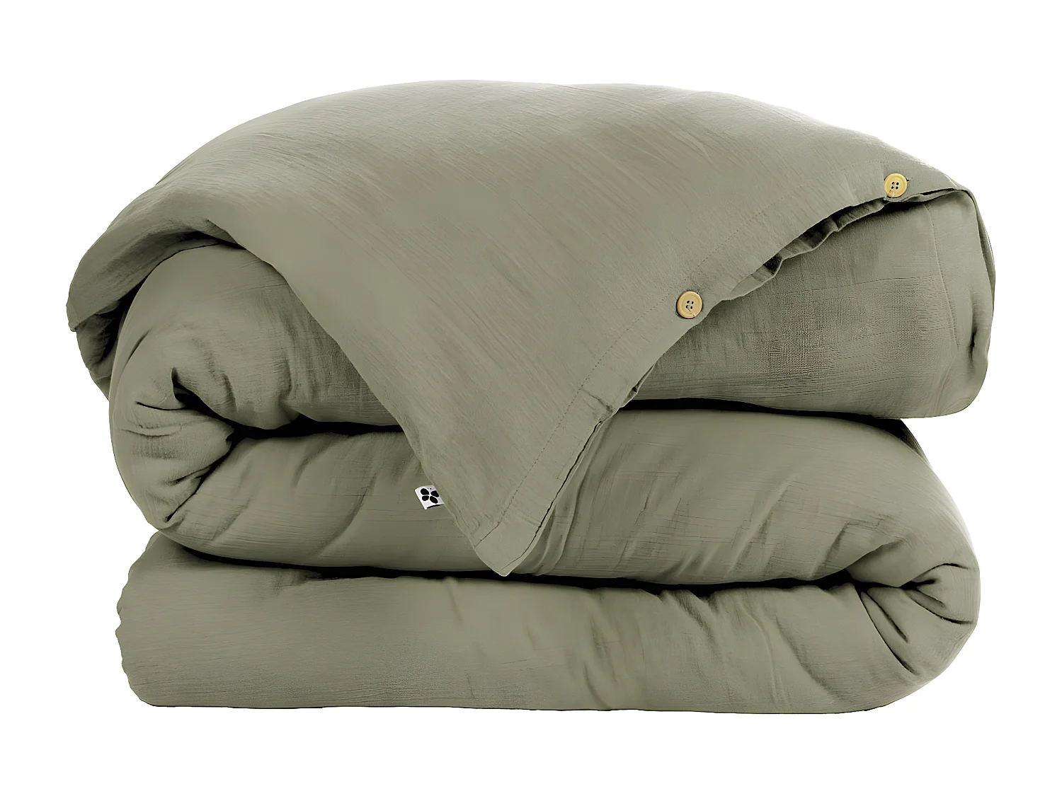 OUREA - Housse de Couette 240x220cm Gaze de Coton Romarin