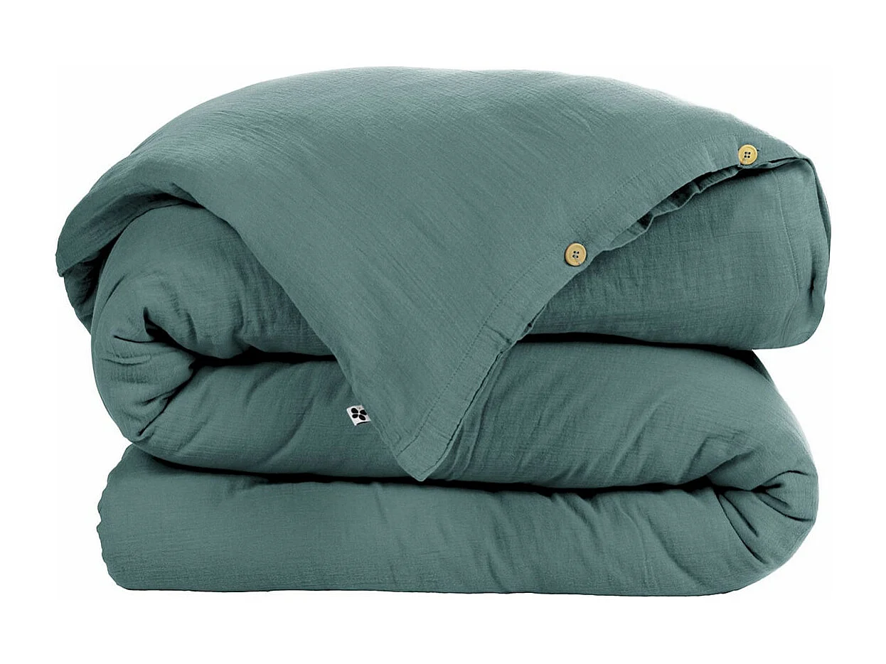 OUREA - Housse de Couette 240x220cm Gaze de Coton Canard