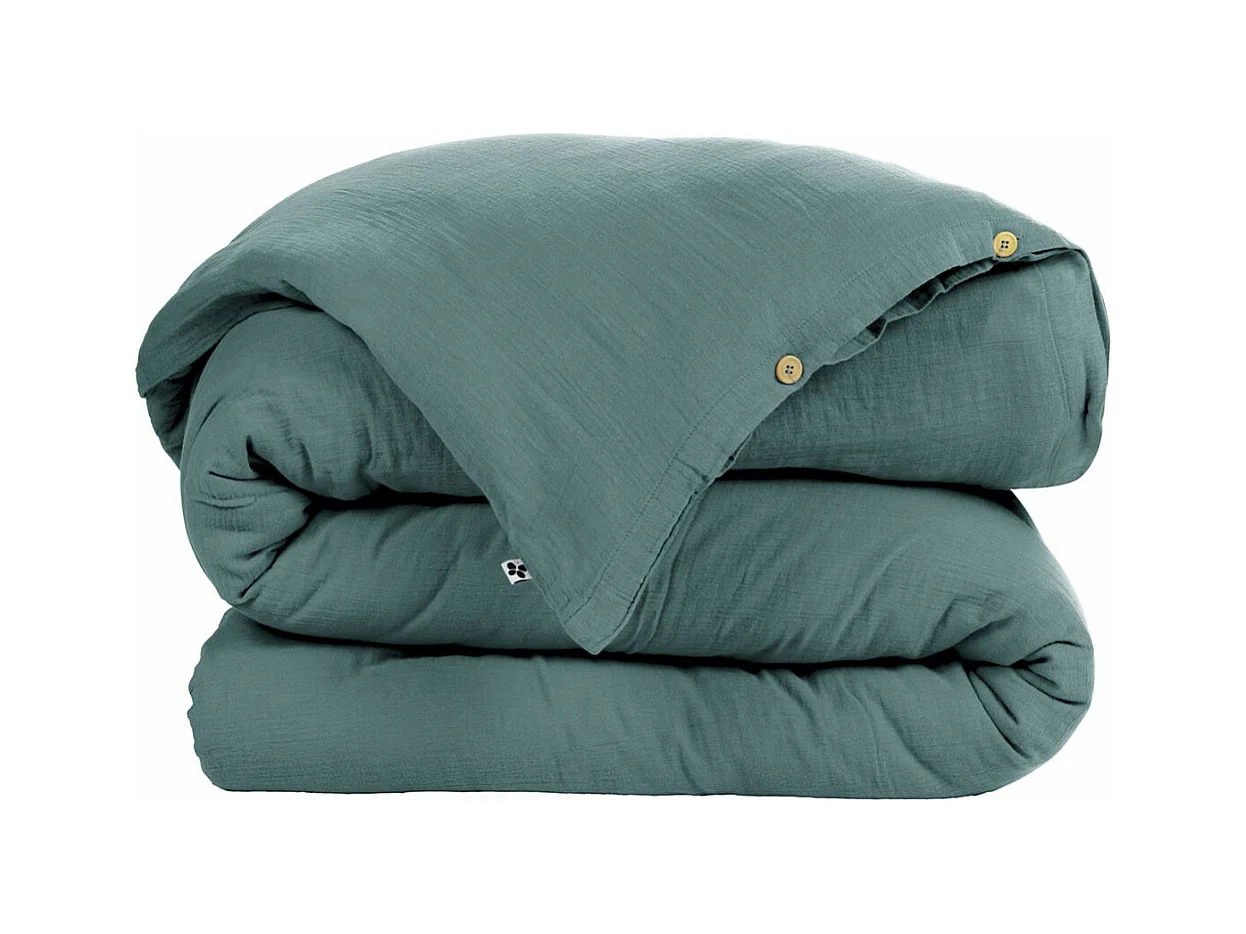 OUREA - Housse de Couette 240x220cm Gaze de Coton Canard