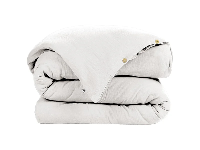 OUREA - Housse de Couette 140x200cm Gaze de Coton Chantilly