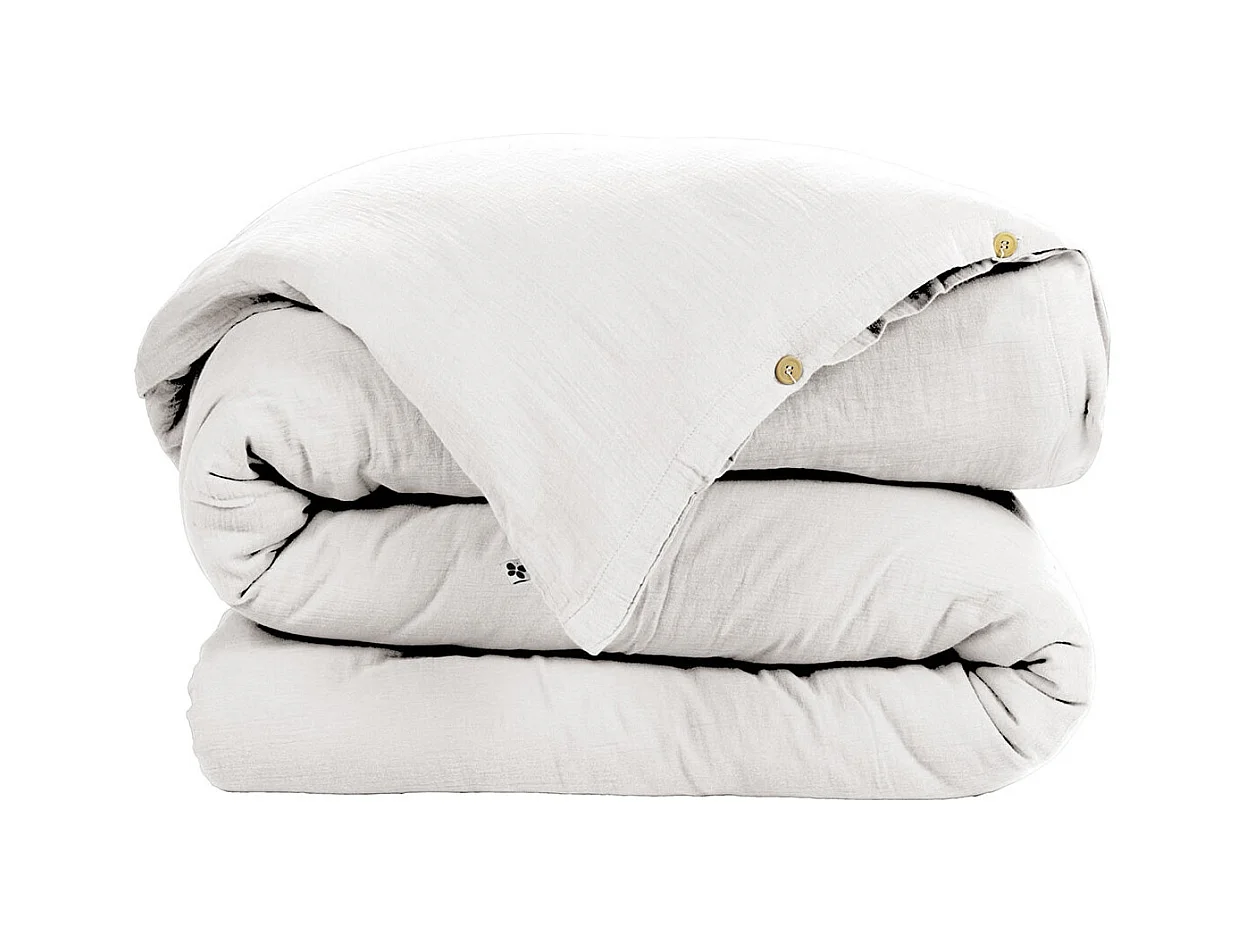 OUREA - Housse de Couette 140x200cm Gaze de Coton Chantilly