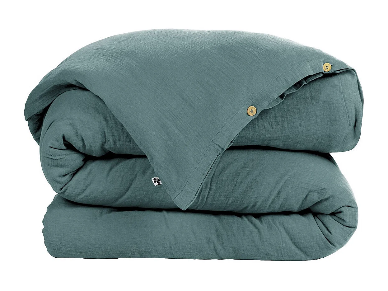 OUREA - Housse de Couette 200x200cm Gaze de Coton Canard