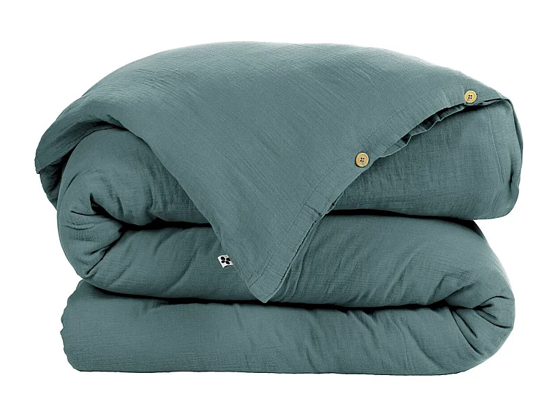 OUREA - Housse de Couette 200x200cm Gaze de Coton Canard