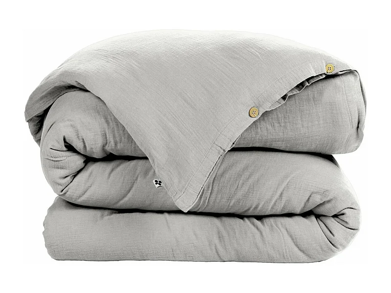 OUREA - Housse de Couette 140x200cm Gaze de Coton Nuage