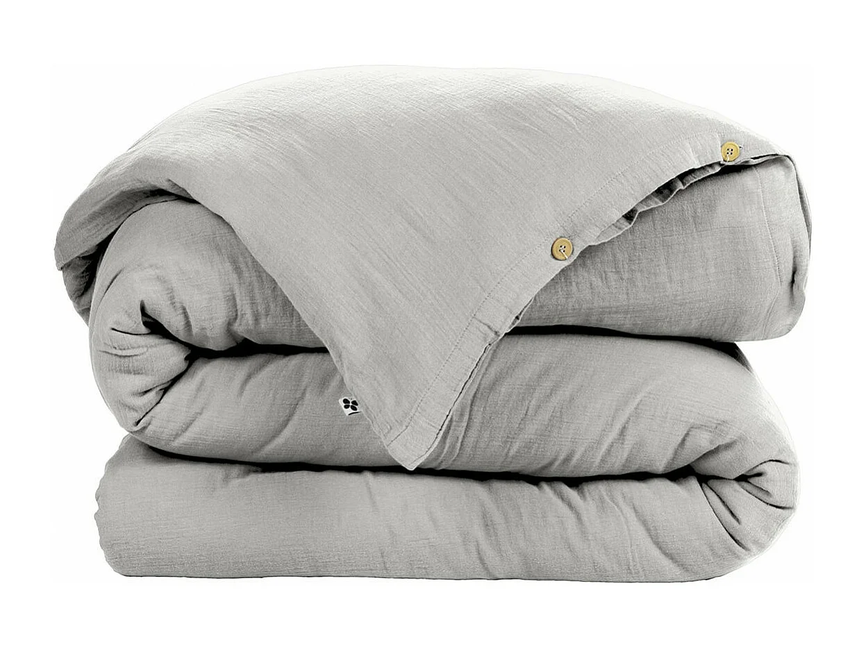 OUREA - Housse de Couette 140x200cm Gaze de Coton Nuage