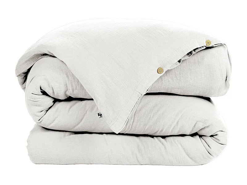 OUREA - Housse de Couette 200x200cm Gaze de Coton Chantilly