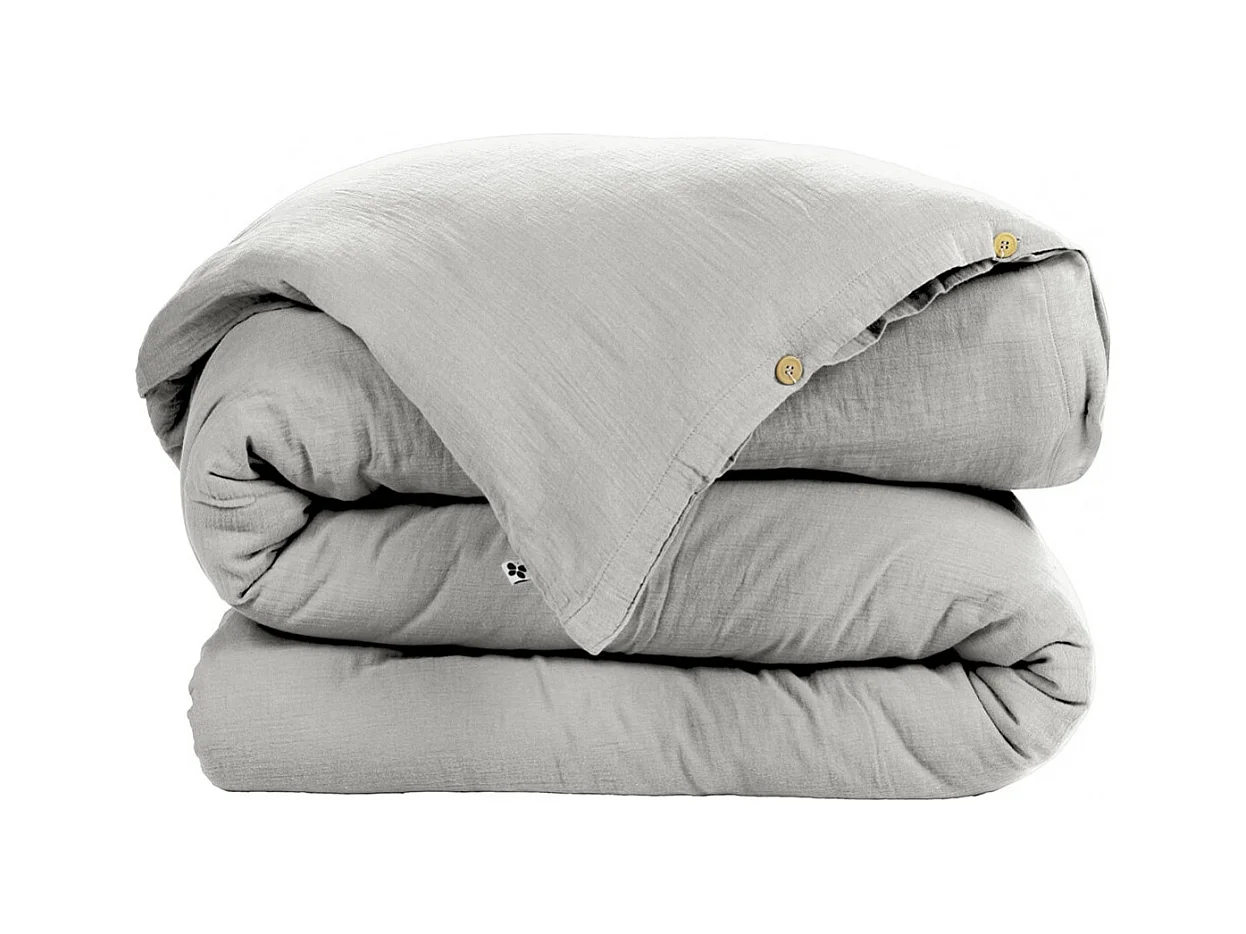 OUREA - Housse de Couette 200x200cm Gaze de Coton Nuage