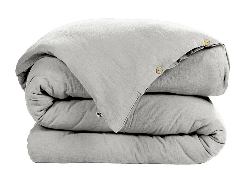 OUREA - Housse de Couette 200x200cm Gaze de Coton Nuage