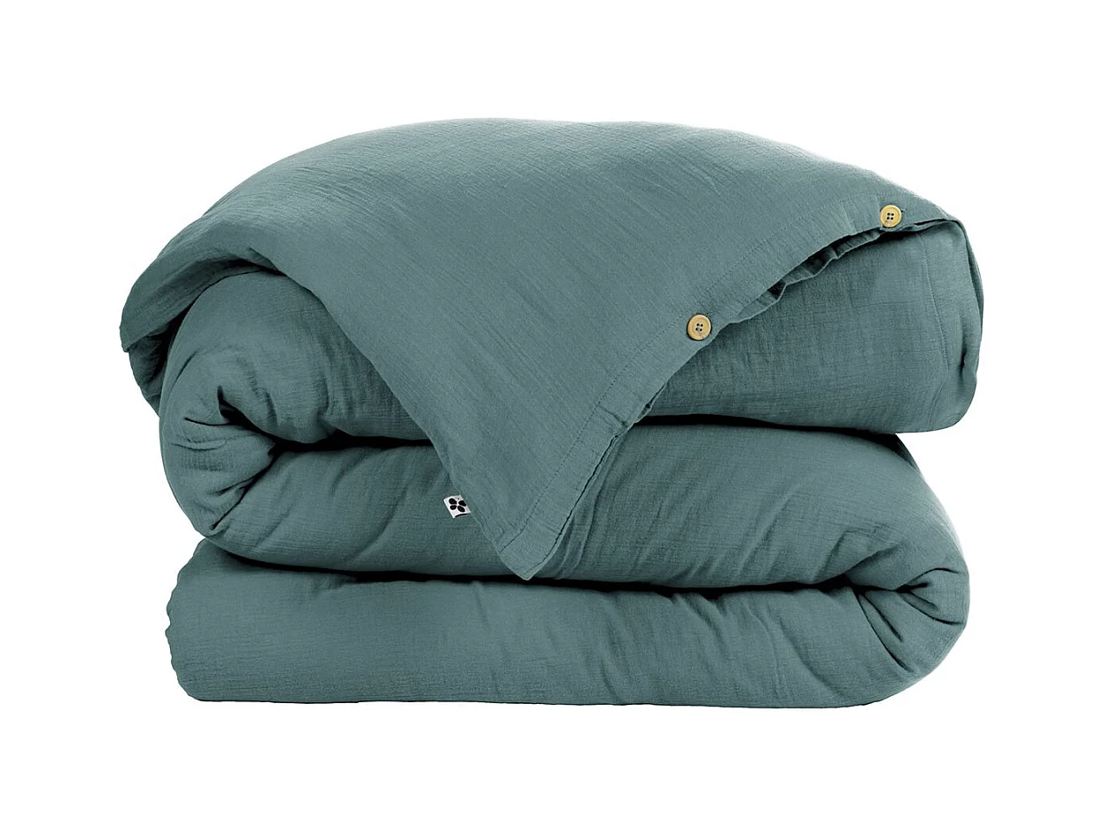 OUREA - Housse de Couette 260x240cm Gaze de Coton Canard