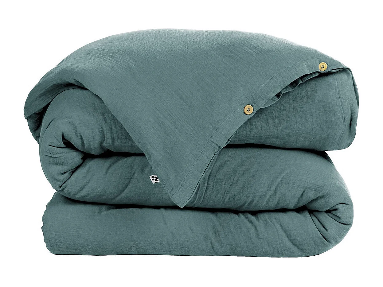 OUREA - Housse de Couette 260x240cm Gaze de Coton Canard