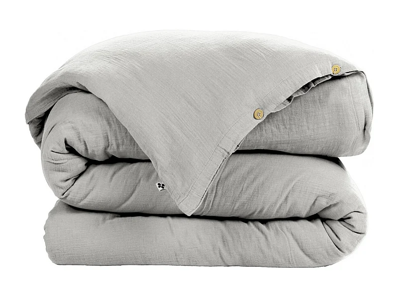 OUREA - Housse de Couette 240x220cm Gaze de Coton Nuage