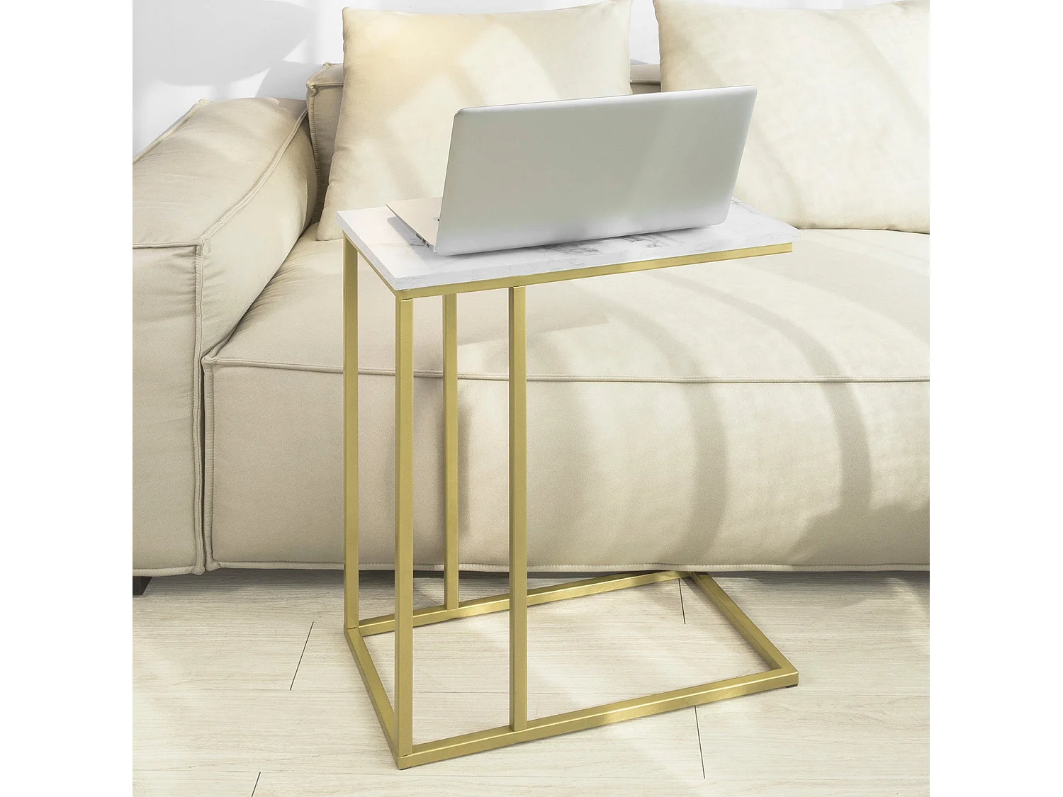 Beistelltisch FBT87-G 48 x 61 x 30 cm Gold