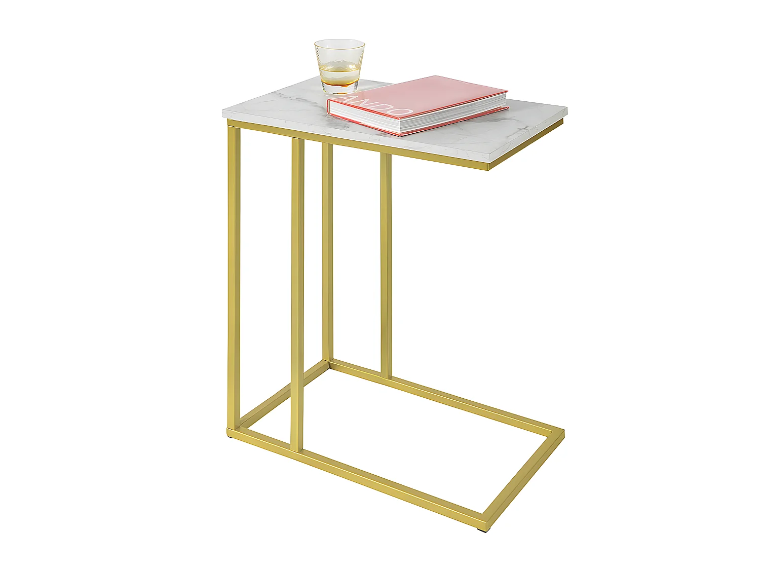 Table D’appoint Moderne Bout De Canapé À Café Table De Chevet Effet Marbre,fbt87-g