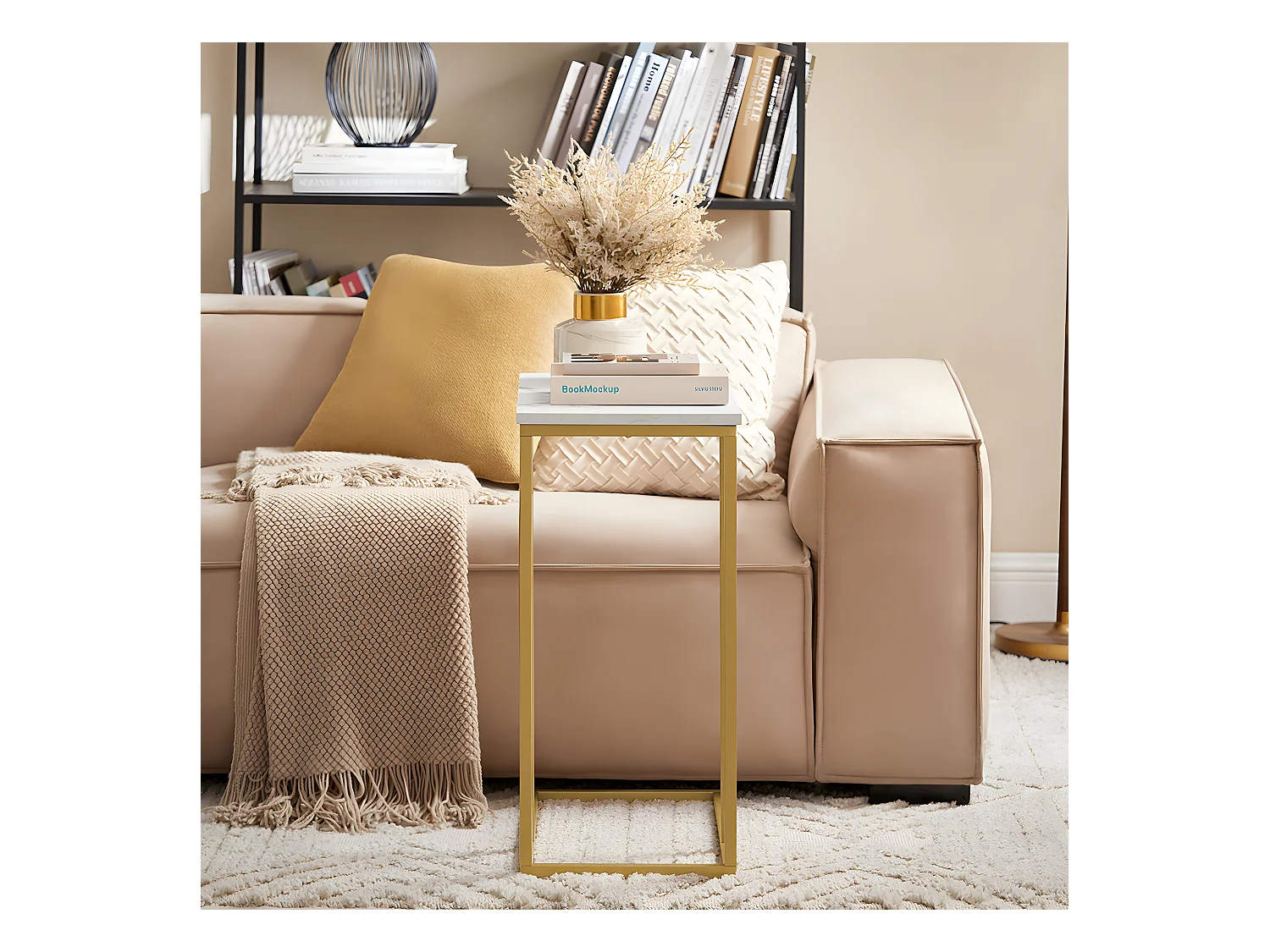 Mesa Auxiliar para sofá Consola Mesita de Noche Mesa para portátil FBT87-G SoBuy ES