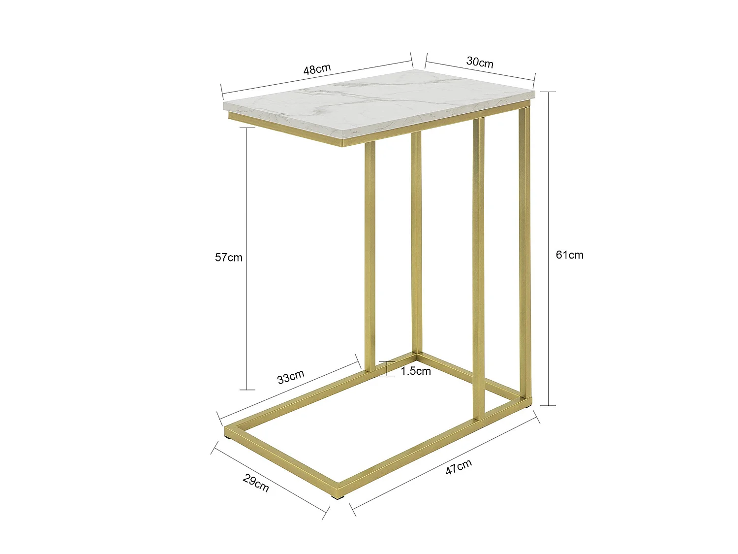 Mesa Auxiliar para sofá Consola Mesita de Noche Mesa para portátil FBT87-G SoBuy ES