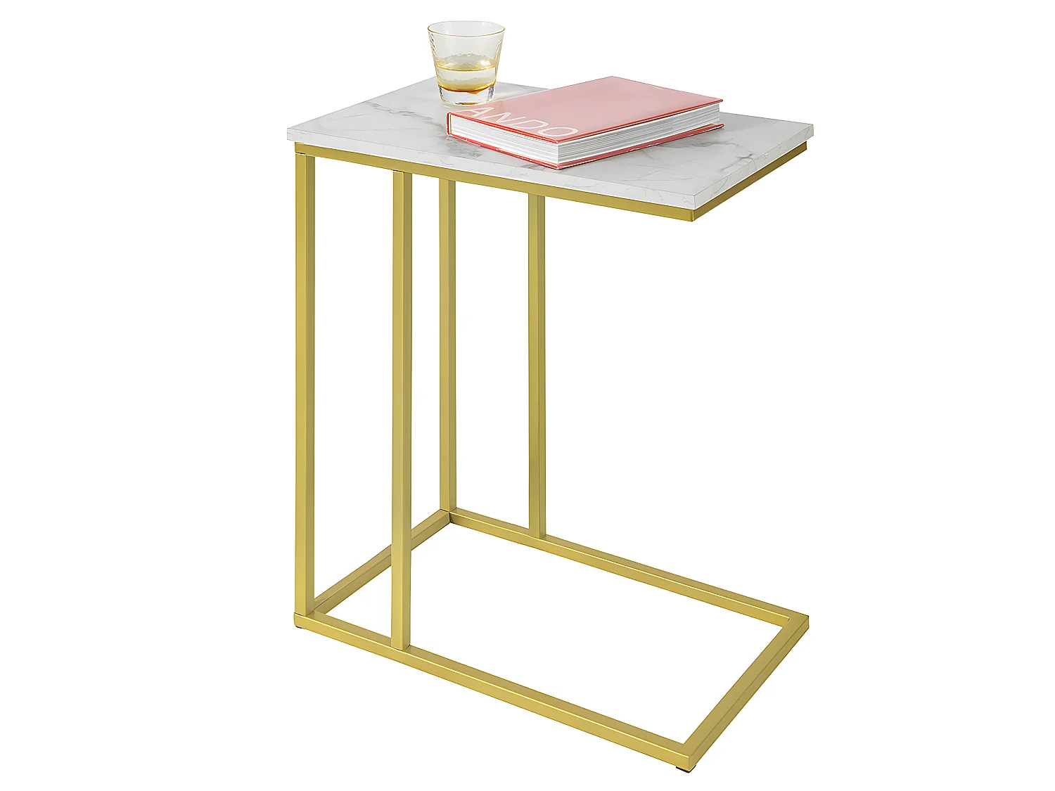 Table D’appoint Moderne Bout De Canapé À Café Table De Chevet Effet Marbre,fbt87-g