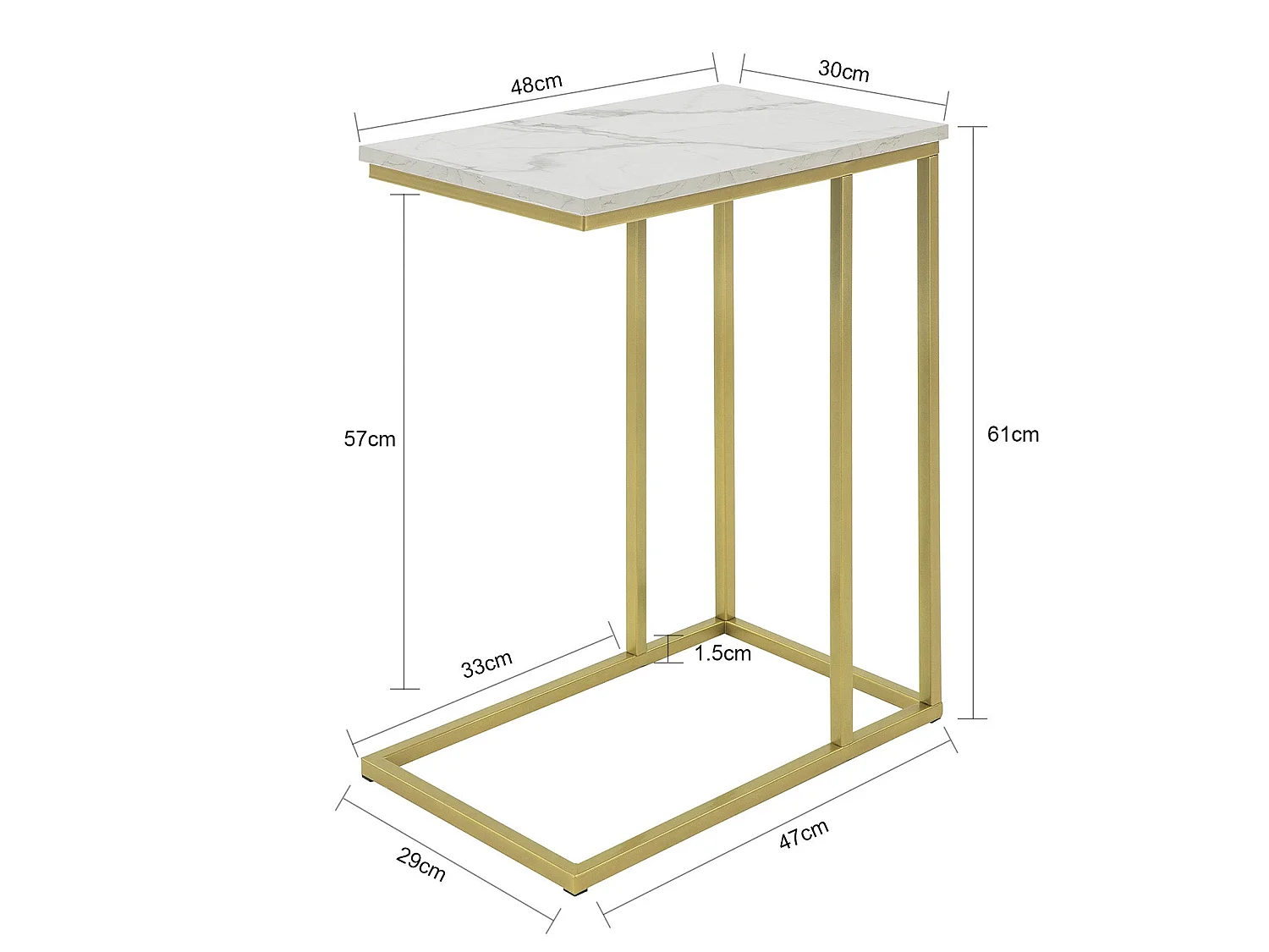 Table D’appoint Moderne Bout De Canapé À Café Table De Chevet Effet Marbre,fbt87-g
