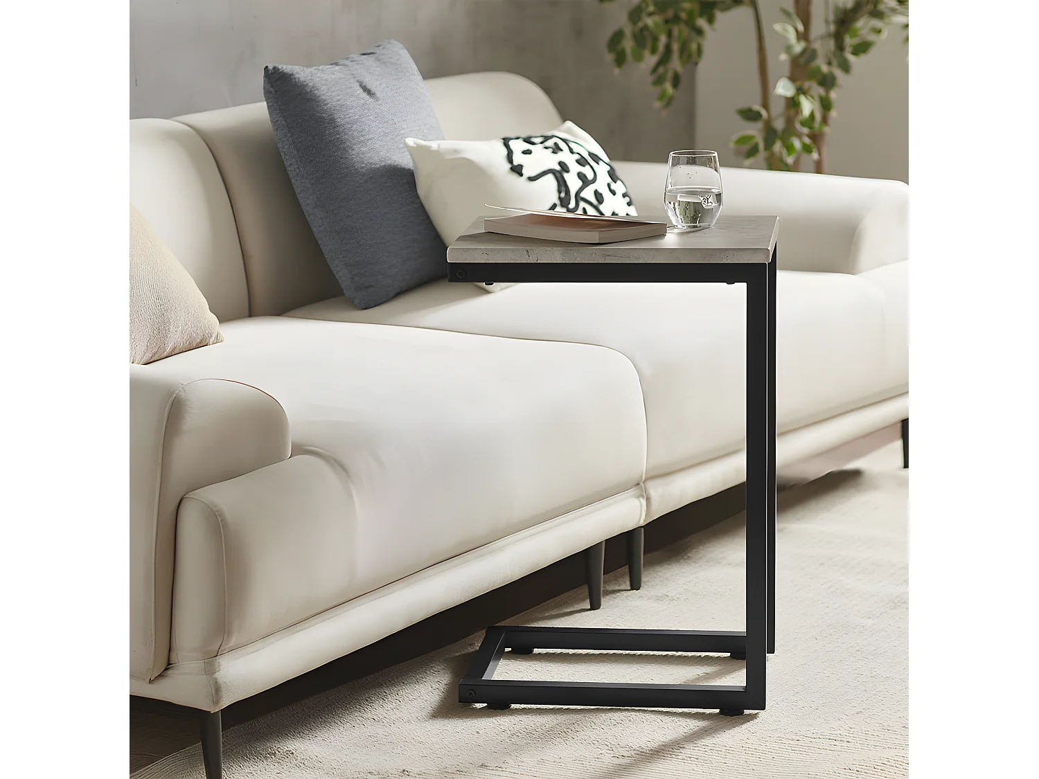 Mesa Auxiliar Moderna Mesa de Centro Mesa Portátil 30 x 60 x 40 cm FBT44-HG SoBuy ES