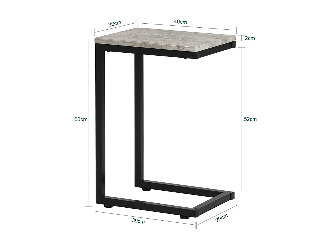 Table D’appoint Moderne Table Basse Bout De Canapé À Café Gris Clair, Fbt44-hg