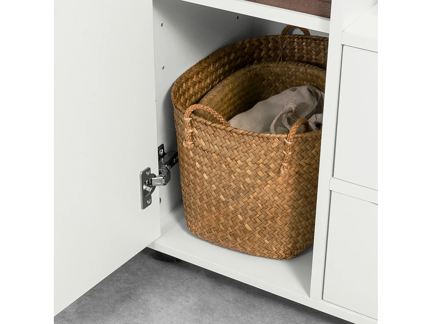 Support Imprimante Roulant Organiseur Bureau Mobile Caisson Avec Tiroirs Et Porte, Fbt105-w