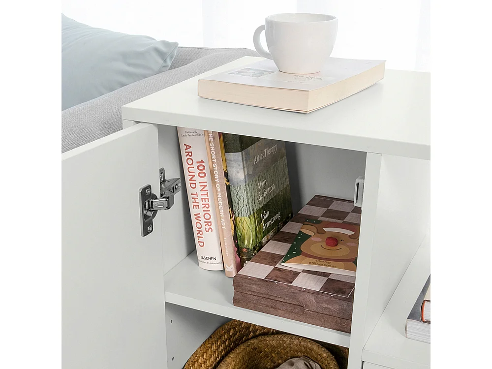 Support Imprimante Roulant Organiseur Bureau Mobile Caisson Avec Tiroirs Et Porte, Fbt105-w