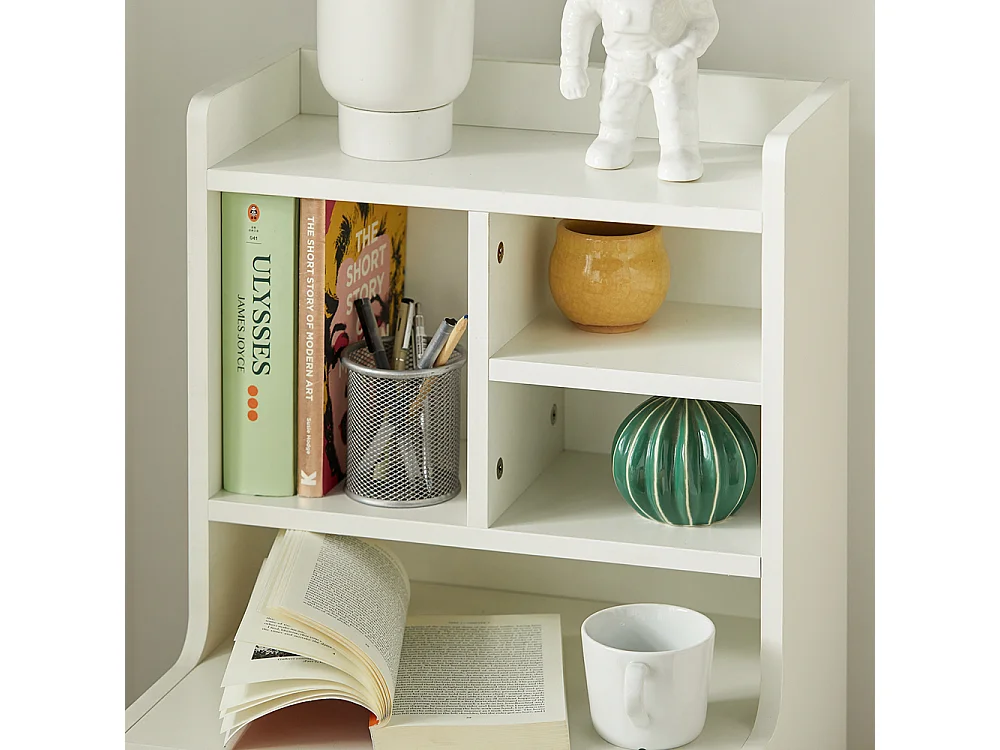 Stolik nocny z półkami i 2 szufladami FBT100-W