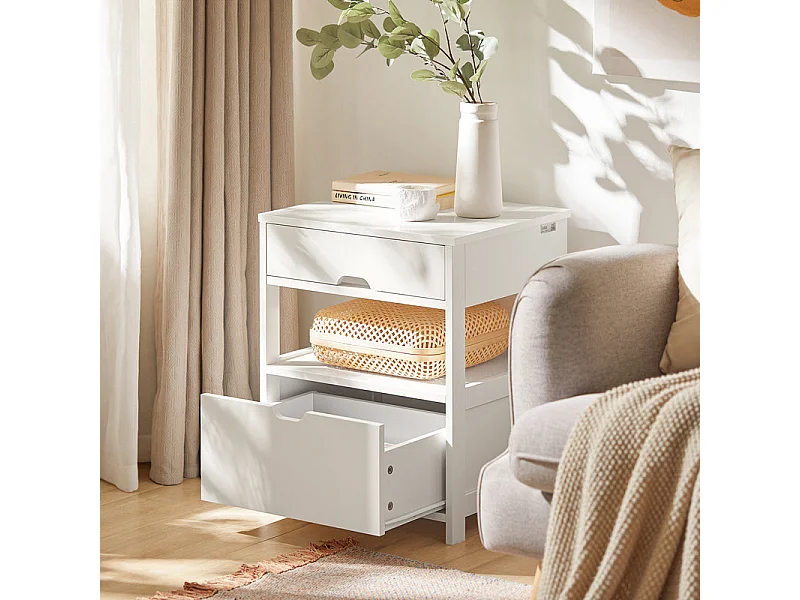 Nachttisch FRG258-W 45 x 55 x 38 cm Weiß