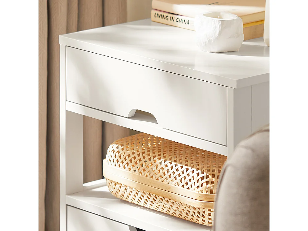 Nachttisch FRG258-W 45 x 55 x 38 cm Weiß