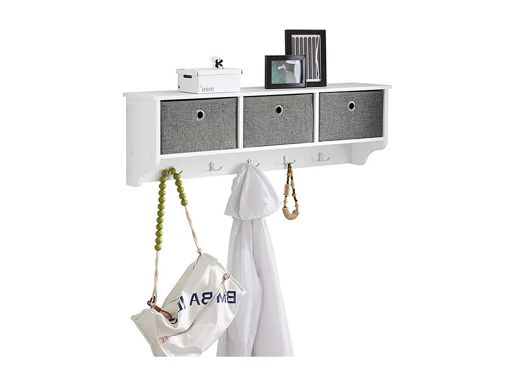 Wisząca 3 szuflady i 5 haczykami szafka ścienna FRG282-W